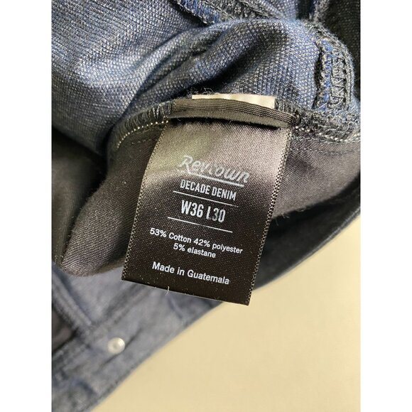 Revtown Sharp Mens Blue Pants 36x30 Decade Denim Cotton Blend Casual - Picture 5 of 16